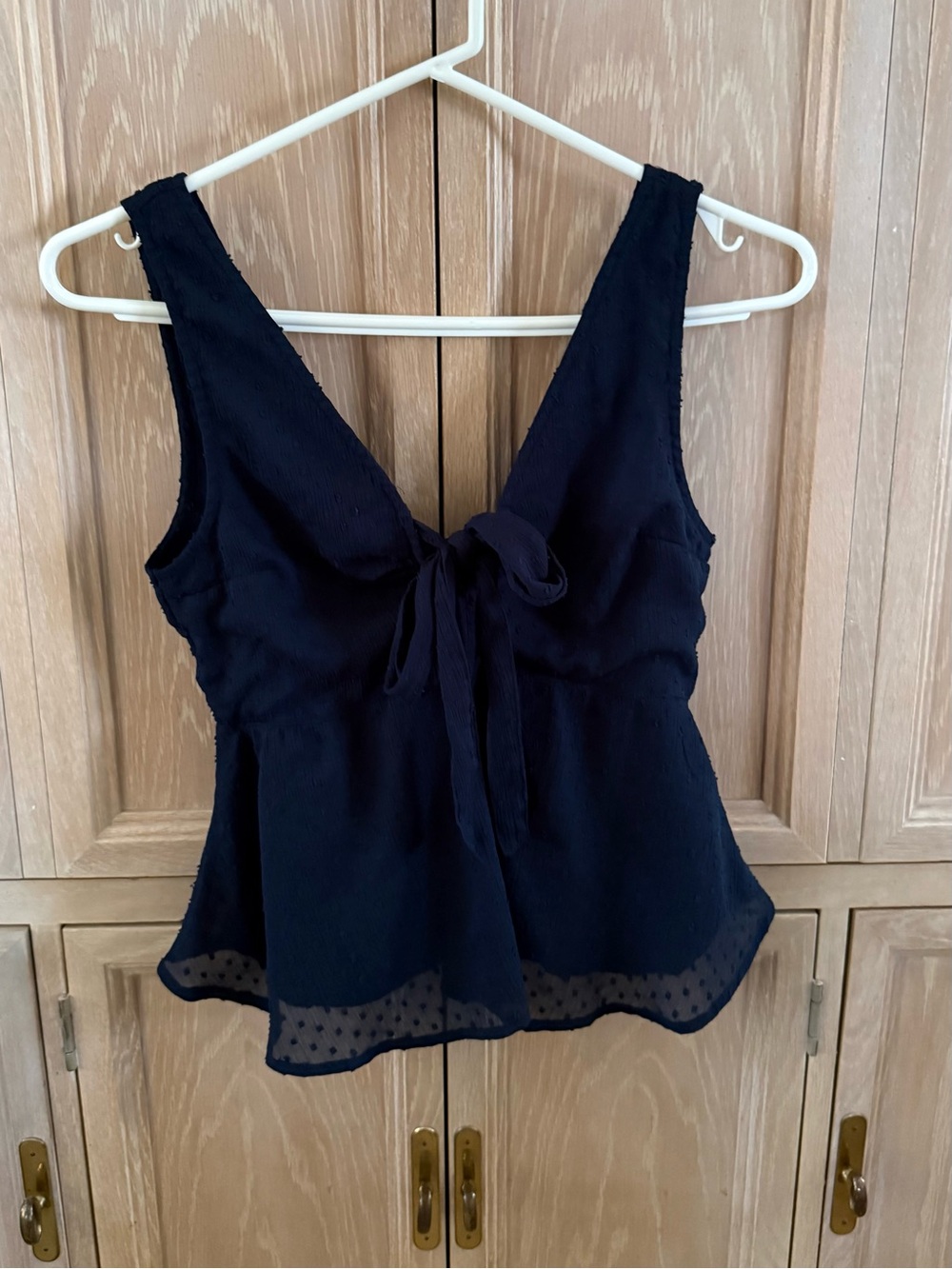Abercrombie & Fitch Navy Tie-Front V-Neck Camisole